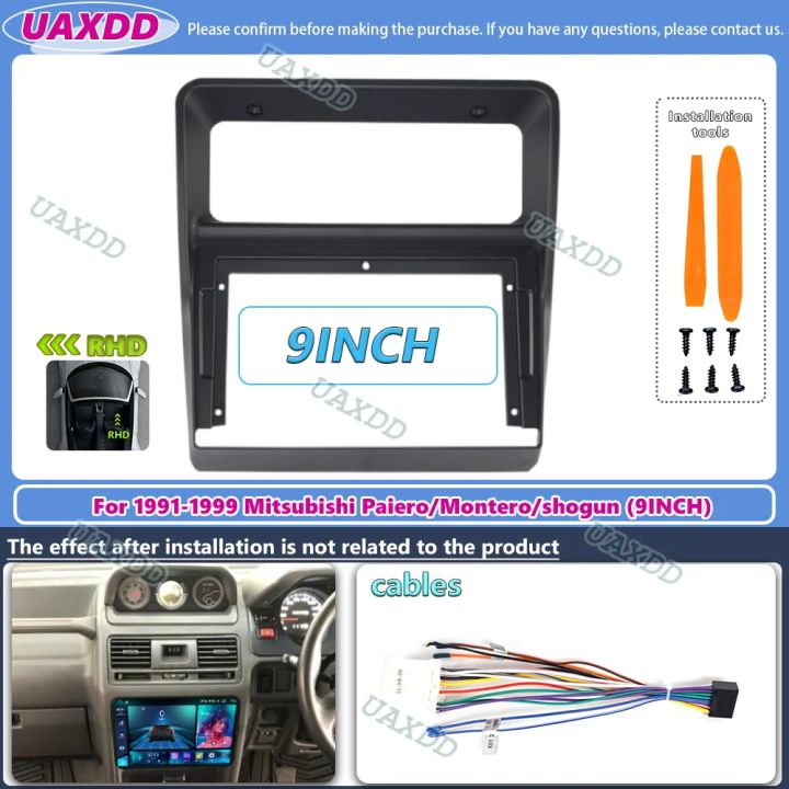 9%20Inch%20Car%20Radio%20Fascia%20Android%20Stereo%202%20Din%20Main%20Drive%20Panel%20Frame%20Installation%20for%20MITSUBISHI%20PAJERO%20Montero%20Shogun%201991-1999%20-%20Image%202