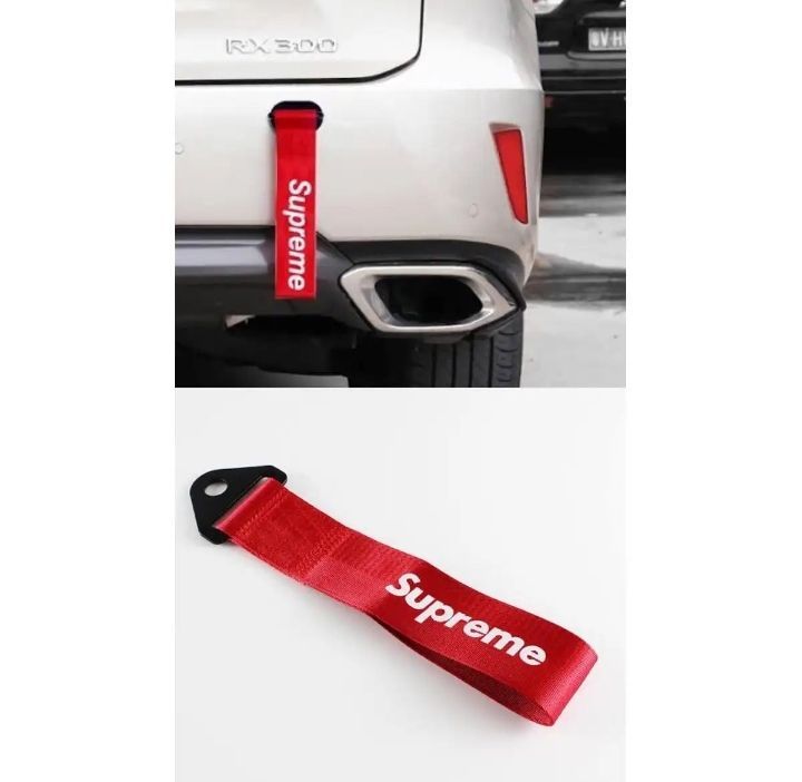 Supreme NEW CAR TOW HOOK STRAP with FREE Tie Clip and with metal hook