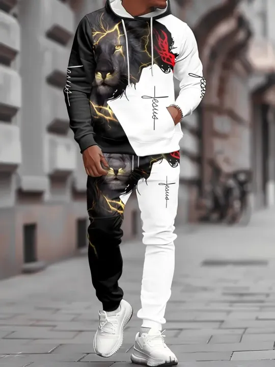 The%20New%20Men's%20Set%20for%20Spring%20and%20Autumn%202025%20Features%20a%20Casual%20Fashionable%20and%20Comfortable%203D%20Lion%20Pattern%20Print%20-%20Image%202