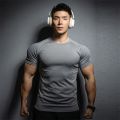 2026 New Running Men's T-Shirt Sports Leisure Gym Exercise Training T-Shirt Elastic Quick Drying Short Sleeve T-Shirt Men Tops.