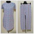 Long Tshirt with Palazzo Set for Women Multicolor Random Design Cotton. 
