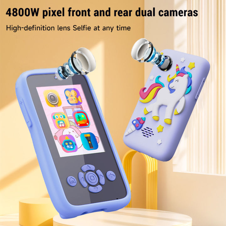 Baby Phone Toys Smart Phone Camera Toys Cartoon Musical Mini  Cellphone Learning Toy Silicone cover Toy Kids Digital Camera 