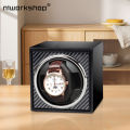 Niworkshop Single Automatic Watch Winder,Wooden Watches Storage Box with Soft Pillows,Quiet Motor for Men's And Women's Watches. 