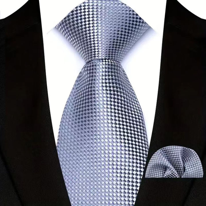 Luxury%208CM%20Tie%20For%20Man%20Suit%20Set%20Paisley%20Floral%20Solid%20Necktie%20Handkerchief%20Set%20Pocket%20Square%20Business%20Wedding%20Party%20Gravat%20-%20Image%207