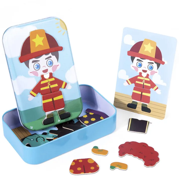 Magnetic%203D%20Puzzle%20Children%20Dress%20Up%20Change%20Facial%20Expression%20Game%20Iron%20Box%20Jigsaw%20Early%20Education%20Imagination%20Toys%20Girls%20%20-%20Image%207