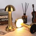 Electroplated Led Charging Bar Table Cafe KTV Metal Dumbbell Table Lamp Desk Bedside Decoration Small Night Light.. 