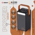 SIGMA.PD.50 , 50,000 mAH POWER BANK FOR LAPTOP , MOBILES EVERY THING PD+QC + LED DISPLAY + LED TORCH + 65W ! 50K mAH POWER STATION , THE BOSS OF POWER BANK !. 
