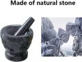 Marble Mortar and Pestle-Black (Pack Of One) Large Size. 