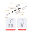 Portable Zinc Alloy 4 Digit Password Lock Wire Rope Anti-theft Backpack Zipper Lock Padlock Luggage Combination Lock Travel.