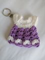Hand made key chainl Crochet mini frok l key chains for bags , purses  & keys.. 