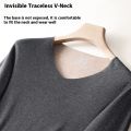 The New Cashmere Silk Thermal Underwear Set of Women's Non-marking Home Wear Wear Grinding Hair Fever Autumn Clothes and Pants.