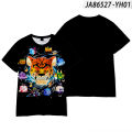 New Summer 3D ROBLOX Game Blox Fruits Fashionable Comfortable Simple Casual Sports Short-sleeved T-shirt Children's Clothing. 