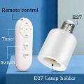 E27 60W Wireless Remote Control Smart Timer Switch Lamp Holder 110V 220V House Multi Light Switch Baby Room Bedroom Timer Switch. 
