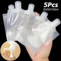 20/5pcs Travel Portable Size Refillable Empty Squeeze Pouch Stand Up Spout Pouch Refillable Face Cream Squeezable Bags Leakproof.