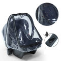 Baby Safety Seat Rain Cover Transparent EVA Baby Stroller Carriage Rain Cover Dust Cover Double Zipper Baby Stroller Accessories. 