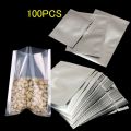 100PCS Heat Seal Aluminium Foil Bags Vacuum Sealer Pouches Food Grade Storage Bag Kitchen Supplies Aluminium Foil Bags. 