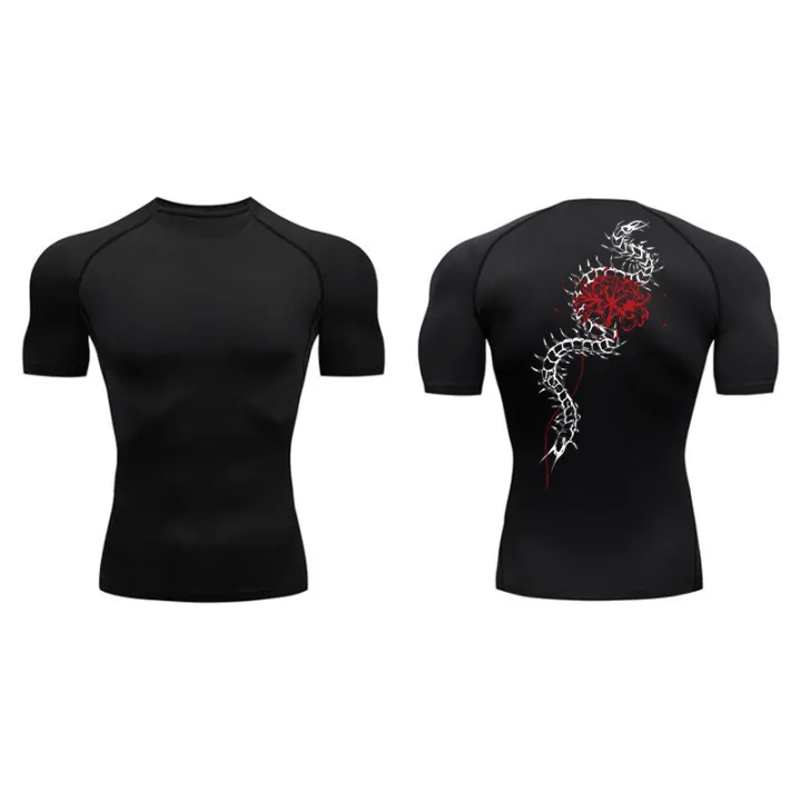 Blossom%20Print%20Short%20Sleeve%20Compression%20Shirts%20for%20Men%20Summer%20Athletic%20Quick%20Dry%20T-shirts%20Gym%20Workout%20Running%20Tees%20Sporty%20Tops%20-%20Image%203