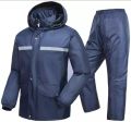 black raincoat with heavy tousar for men waterproof.