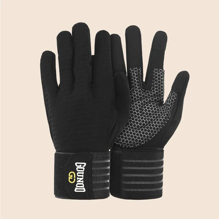 2PC/1PAIR%20GOUNOD%20Full-finger%20Fitness%20Glove%20Sport%20Breathable%20Wristbands%20Wear-resistant%20Barbell%20Equipment%20Weightlifting%20Iron%20-%20Image%204