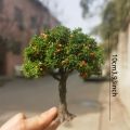 1pc Realistic Fruit Tree Decor, Miniature Sand Table Building Model Decoration, DIY Fruit Trees Miniature Landscape Decoration. 