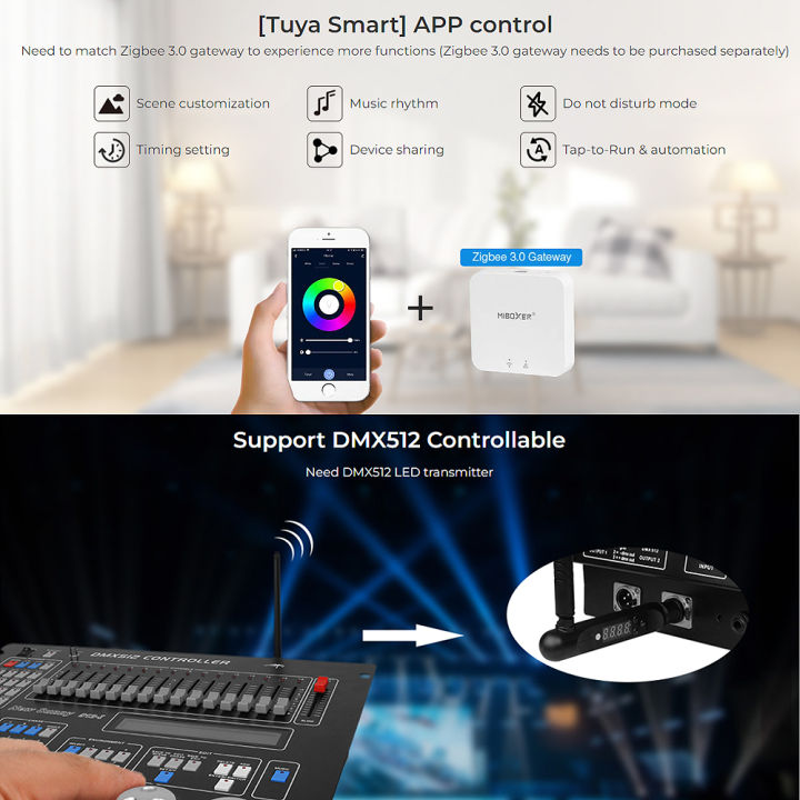 Miboxer%20FUT105ZR%20Zigbee%203.0+2.4GRF%20AC100-240V%20Smart%20TUYA%20%2012W%20E27%20RGB+CCT%20Brightness%20and%20color%20temperature%20adjustable%20LED%20Bulb%20-%20Image%205
