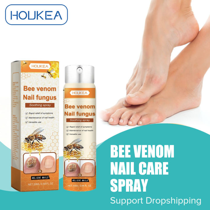 Bee Venom Nail Fungus Repair Spray Gray Nail Treatment Onychomycosis Paronychia Removal Relieve Foot Odor Hand Foot Nail Care freshfeet