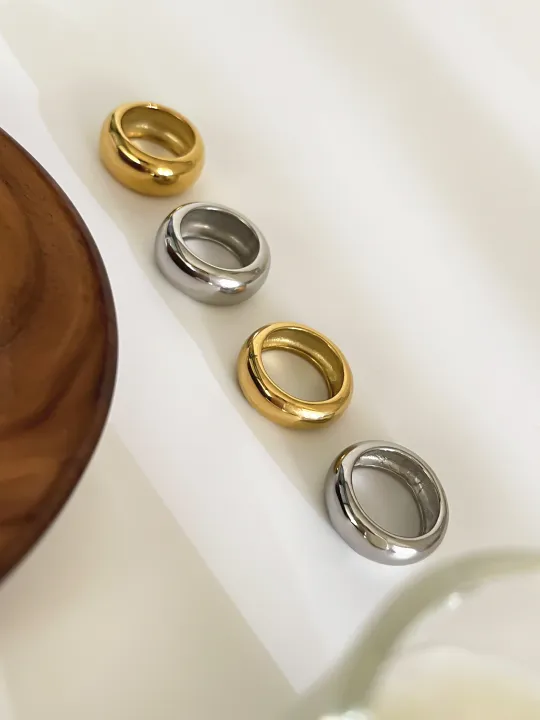 Peri'sbox%208mm%2010mm%20High%20Polish%2018K%20Gold%20Plated%20Round%20Chunky%20Rings%20for%20Women%20Men%20Smooth%20Stainless%20Steel%20Minimalist%20Party%20Jewelry%20-%20Image%205