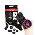 3 In 1 Universal Clip Camera Mobile Phone Lens Fish Eye + Macro + Wide Angle. 