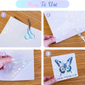 20 Sheets Holographic PVC Sticker Paper, A4 Mixed Patterns (Rainbow, Broken Glass, Stars, Dots), Self-Adhesive Cold Lamination. 
