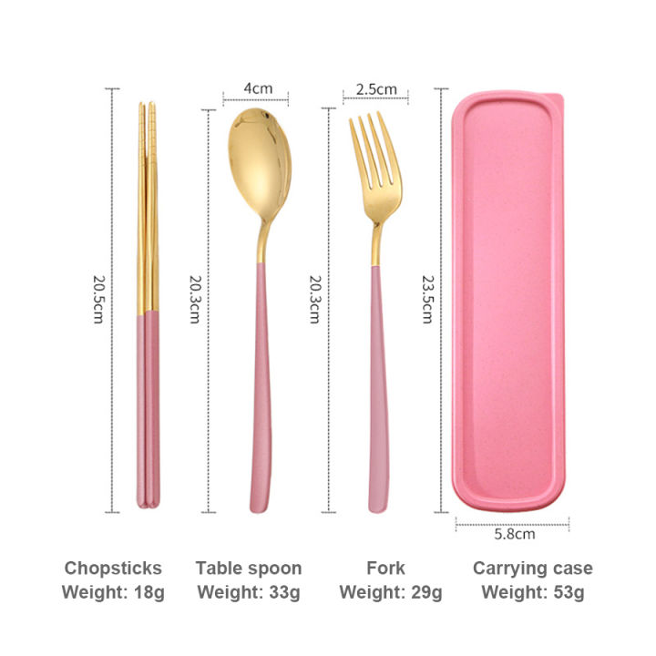 3Pcs%20Stainless%20Steel%20Portable%20Cutlery%20Set%20Spoon%20Fork%20Chopsticks%20Student%20Travel%20Korean%20Style%20Portable%20Cutlery%20Set%20Kitchen%20Supplie%20-%20Image%207