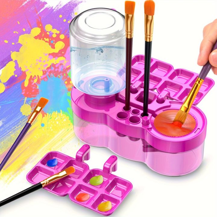 New Paint Brush Cleaner With Drain Button Automatic Water Circulation ...