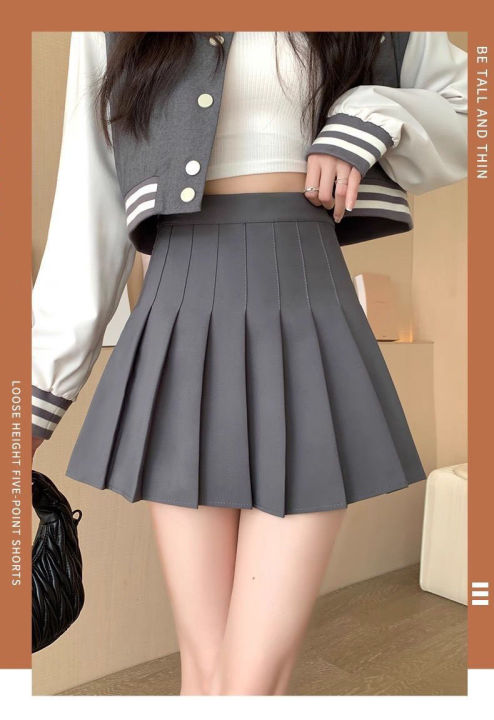 New%20Pleated%20Skirt%20for%202025%20Womens%20Mini%20Skirts%20Japanese%20School%20High%20Waist%20Kawaii%20Cute%20Grey%20Plaid%20Skirt%20Uniform%20Harajuku%20Jupe%20-%20Image%205