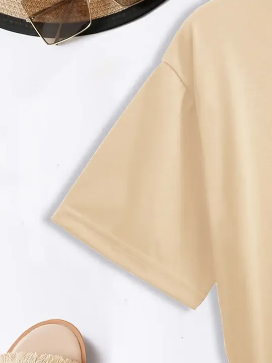 90s%20Bow%20Print%20Crew%20Neck%20T-Shirt%20Casual%20Short%20Sleeve%20T-Shirt%20For%20Spring%20Summer%20Women's%20Clothing%20-%20Image%204