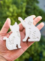 3D Easter Rabbit Candle Silicone Mold DIY Cat Bunny Handmade Soap Mould Butterfly Flower Printed Resin Gypsum Molds Home Decor.