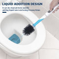 Water Spray Silicone Toilet Brush With Wall-Mounted Breathable Silicone TPR Brush 40cm Long Handle Bathroom Cleaning Accessories. 