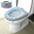Winter Warm Toilet Seat Cover Mat Bathroom Toilet Pad Cushion With Handle Thicker Soft Washable Closestool Warmer Accessories. 