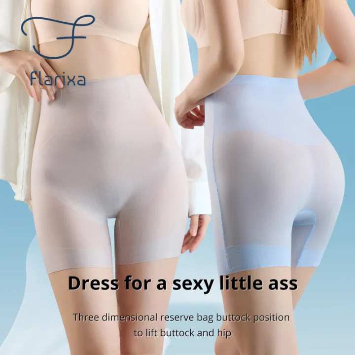 Flarixa%20Ultra%20Thin%20Ice%20Silk%20Safety%20Shorts%20Women%20High%20Waist%20Shaping%20Panties%20Seamless%20Slimming%20Underwear%20Tummy%20Pants%20Body%20Shaper%20-%20Image%204