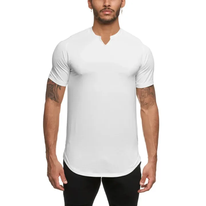 Running%20T-shirts%20Mens%20V-neck%20Slim%20Fit%20Fitness%20T%20Shirt%20Solid%20Gym%20Clothing%20Bodybuilding%20Tight%20T-shirt%20Quick%20Dry%20Training%20Tee%20Shirt%20-%20Image%204