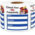 150 Pcs Oil Change Auto Maintenance Service Due Reminder Stickers Labels in Roll. 