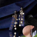 Genshin Impact Furina De Fontaine Cosplay Earrings Women Focalors Ear Clip Fashion Eardrop Jewelry Accessorie. 