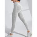 Women Seamless Gym High Waist Yoga Pants Hip Lifting Outdoor Sports Tight Waist Letter Sand Washed Pants Exercise Yoga Leggings.