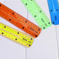 Plastic ruler flexible twist soft ruler student stationery random pattern 30 cm. 