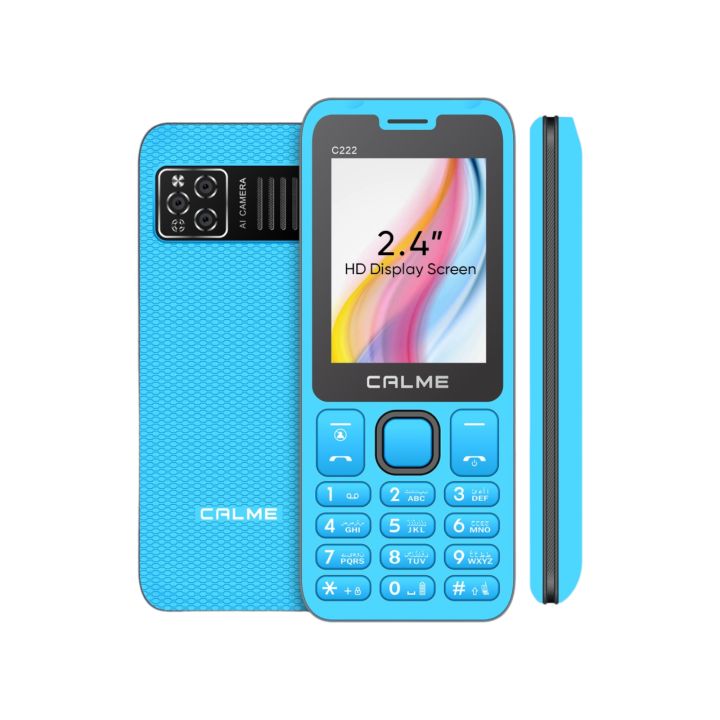 Calme C222 - New & Updated Model - 2.4 Inch Display - 3200mAH Battery - Dual Sim - PTA Approved - Wireless FM Radio - HD Camera - 3 Powerful LED Torch Light - 1 Year brand Warranty