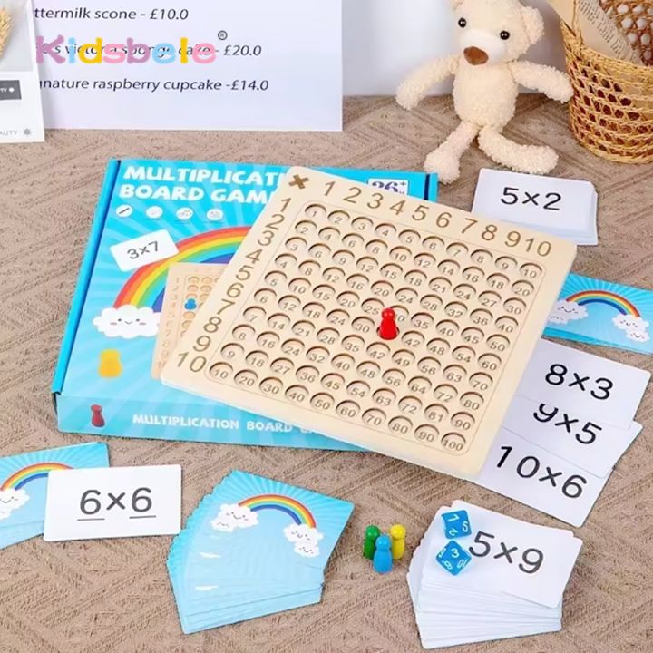 99 Multiplication Table Montessori Wooden Board Game 1 To 100 ...