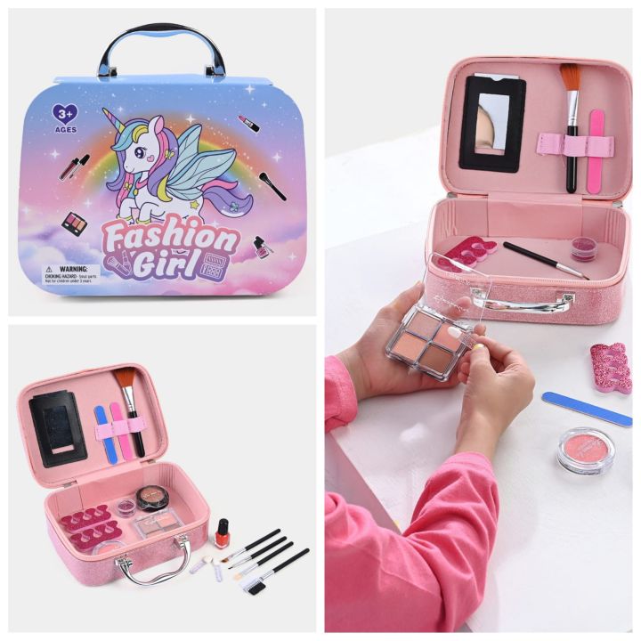 Unicorn Kids Makeup Kit for Girls, Soft to skin, Easy to wash, Princess Makeup Set Toys Girls & Kids
