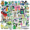 50PCS New Alien Cartoon Graffiti Stickers for Boys Toy Scrapbooking Phone Luggage Laptop Helmet Waterproof Decals.