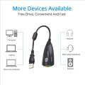 5HV2 stereo 7.1 channel with cable sound card USB sound card Computer games dedicated external high-end sound card. 