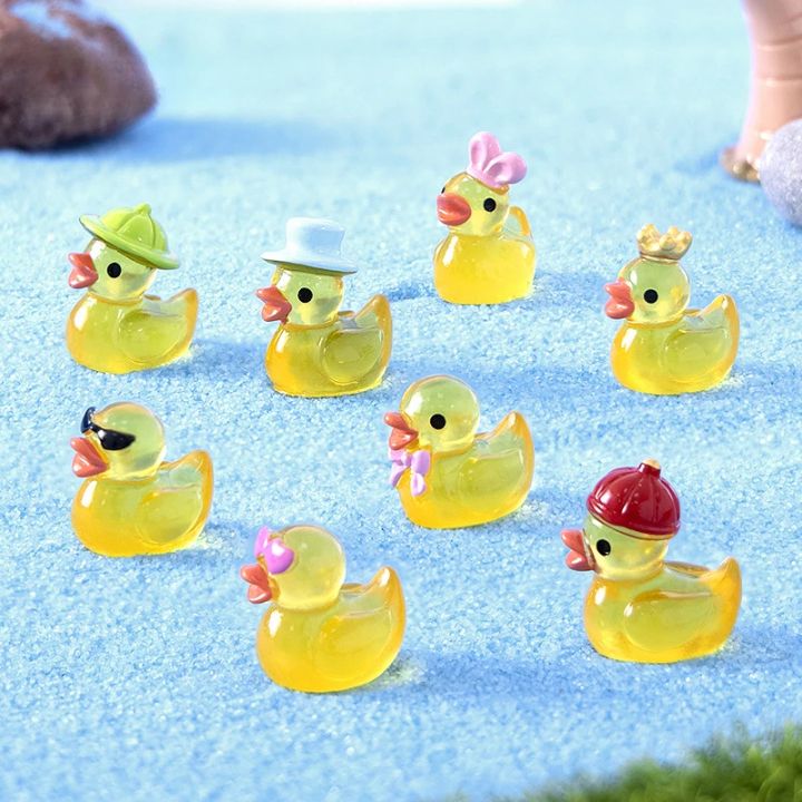 10/20/30PCS%20Mini%20Fluorescent%20Yellow%20Duck%20Ornament%20Miniature%20Figures%20Tiny%20Resin%20Handicraft%20Micro%20Landscape%20Dollhouse%20Decoration%20-%20Image%203