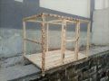 Big Wooden Bird Cage Very Beautiful (Size 35 x 24 x 24 inches) For Parrots Finches Poultry Chicken. Macaw - African Grey - Raw - Parrot - Canary - Finches - Gouldians - Budgies. 
