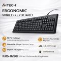 A4TECH KRS-82BD Wired Multimedia Keyboard With Bangla - Original A4TECH bangla keyboard, usb wired keyboard, multimedia, computer, office, ergonomic, budget, desktop, laptop external, splash resistant, durable, standard full size cheap comfortable typing.